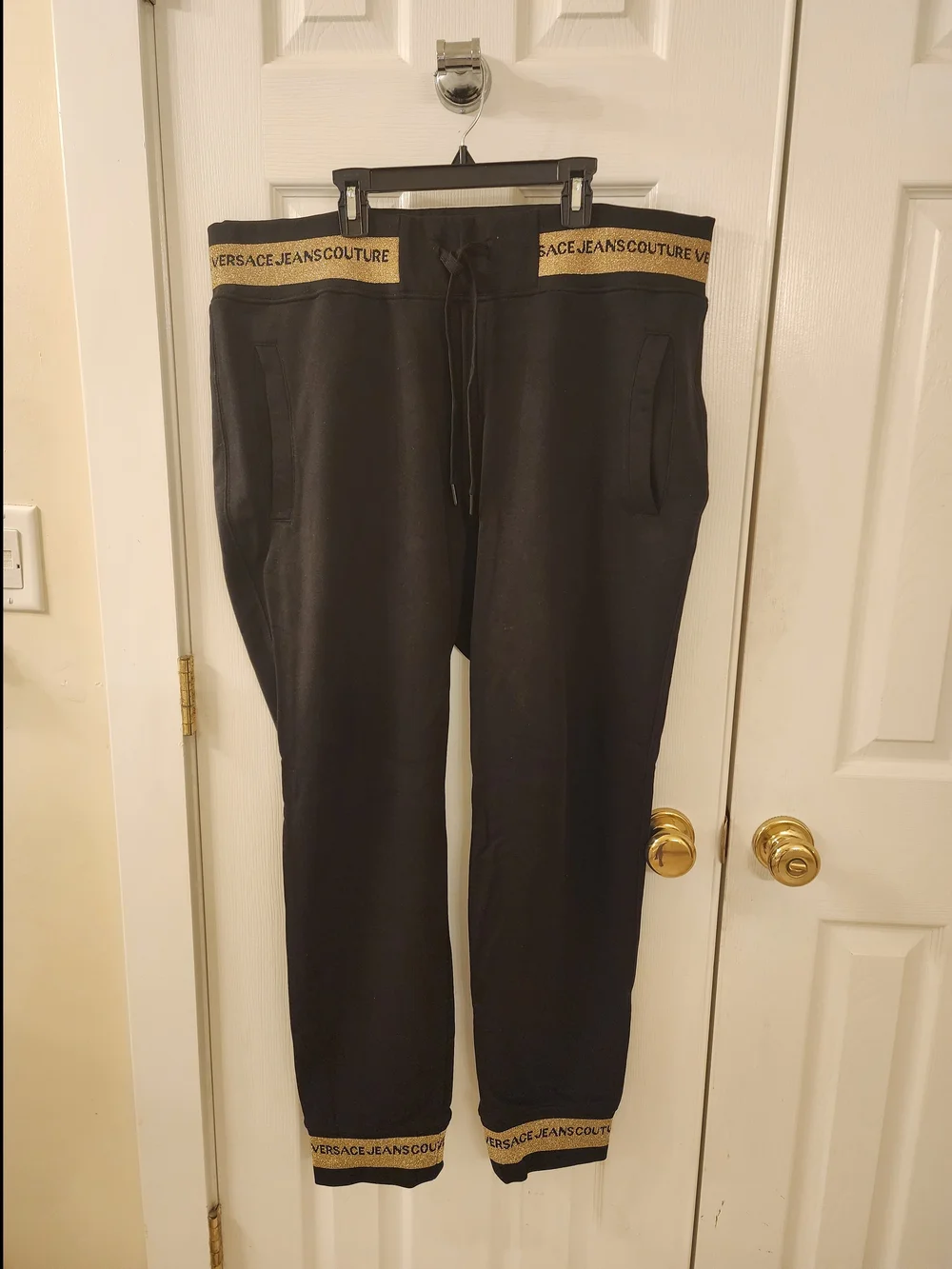 Versace Gold Logo Trim Joggers